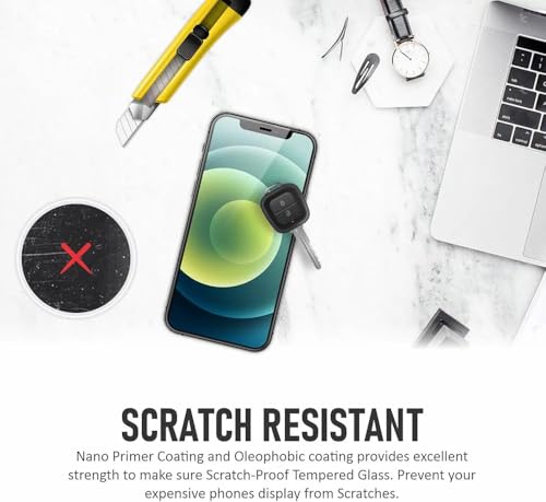 Image of Tempered Glass Screen Protector for iPhone 12 Pro (6.1 Inch), 9H Hardness, HD Clear, Bubble-Free, Case Friendly, Anti-Scratch, Screen Guard Full Adhesive, Easy Installation (iPhone 12 Pro), Pack Of 1