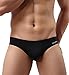 BRAVE PERSON Low Waist Bikini Swimwear Men's Comfortable Fashion Underwear Briefs B1133 (L, Black)