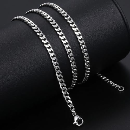 Generic Men's Stainless Steel Cuban Link Chain Necklace - Gold, Silver, or Black - 3mm,5mm,7mm,9mm,11mm3