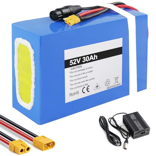 EXECYC 52V 30Ah Battery for 2000W 1000W 1500W 750W 500W
