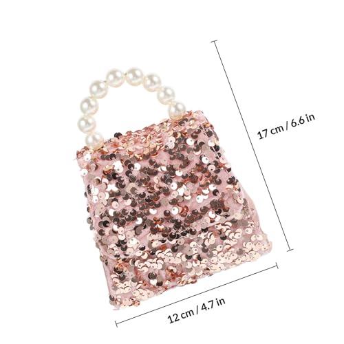 Mini bolso de hombro con lentejuelas brillantes para niña y uso diario 2