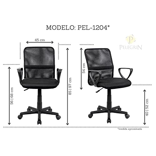 Cadeira Diretor Pelegrin Pel-1204 Tela Mesh Preta