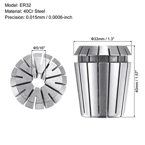 Uxcell Er32 Spring Collet 5/16" Chuck For Cnc Engraving Machine Lathe Milling Tool #TOP10