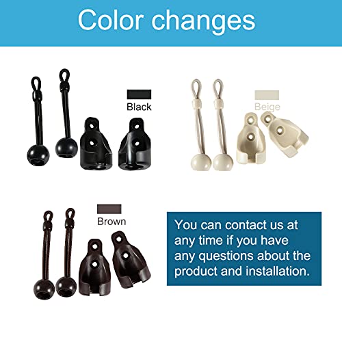 Lihopefe Bungee Kit, Mounting Brackets For Indoor/Outdoor Sun Shades Or Roller Up Blind’s Universal Replacement. (Black) #TOP5