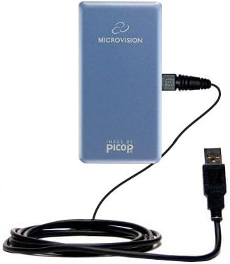 Straight USB Cable for Charging and Sync Compatible with Microvision ShowWX Laser Pico with TipExchange Technology