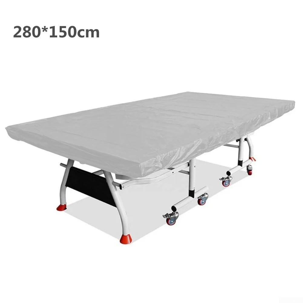Copertura protettiva per tavolo da ping pong in tessuto Oxford, antipolvere, impermeabile, per tavolo da ping pong, per interni ed esterni, argento, 280 x 150 cm