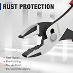 WORKPRO 8” Slip Joint Pliers Tool, Large Soft Grip,Rust Prevention Finish, 3-Zone Serrated Jaw Forged from High Carbon Steel for Maximum Grip - Image 3