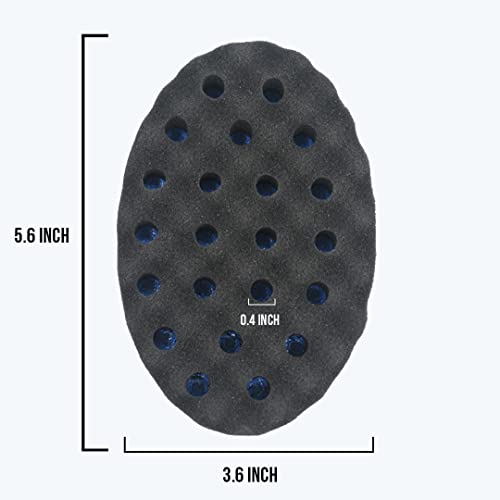 Melo Blue Double-Sided Curl Sponge Twist Brush For Short Afro Hair Care And Defined Natural Curls (1 Piece) #TOP2