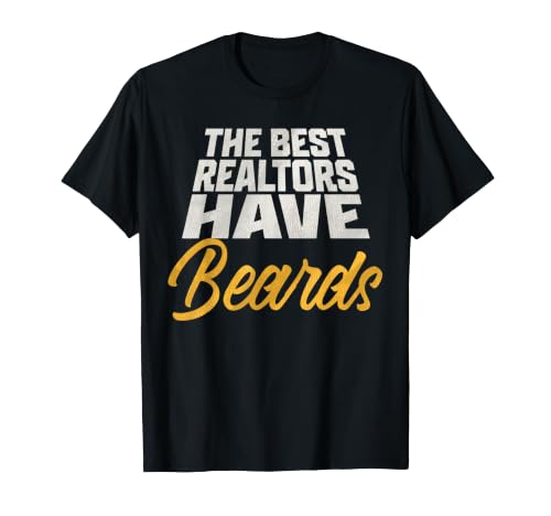 Bearded Realtor Funny Real Estate Agent T-Shirt