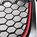 PIT66 Front Bumper Upper Grill Compatible with VW Volkswagen GTI GLI Jetta MK5 2006-2009, Not Fit Rabbit & R32 Model, Honeycomb Style Grille
