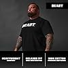 Beast - Men's T-Shirt Heavy 100% Cotton Top by Eddie Hall - Relaxed Fit Core Tee - Gifts for Men - Khaki - XXL #4