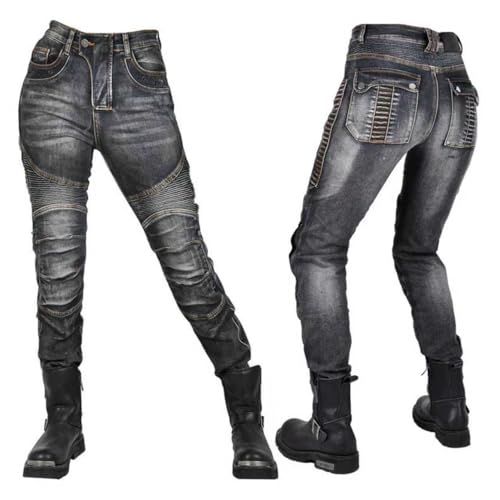 Jeans de moto pour femmes adapté au tout-terrain avec ceinture renforcée