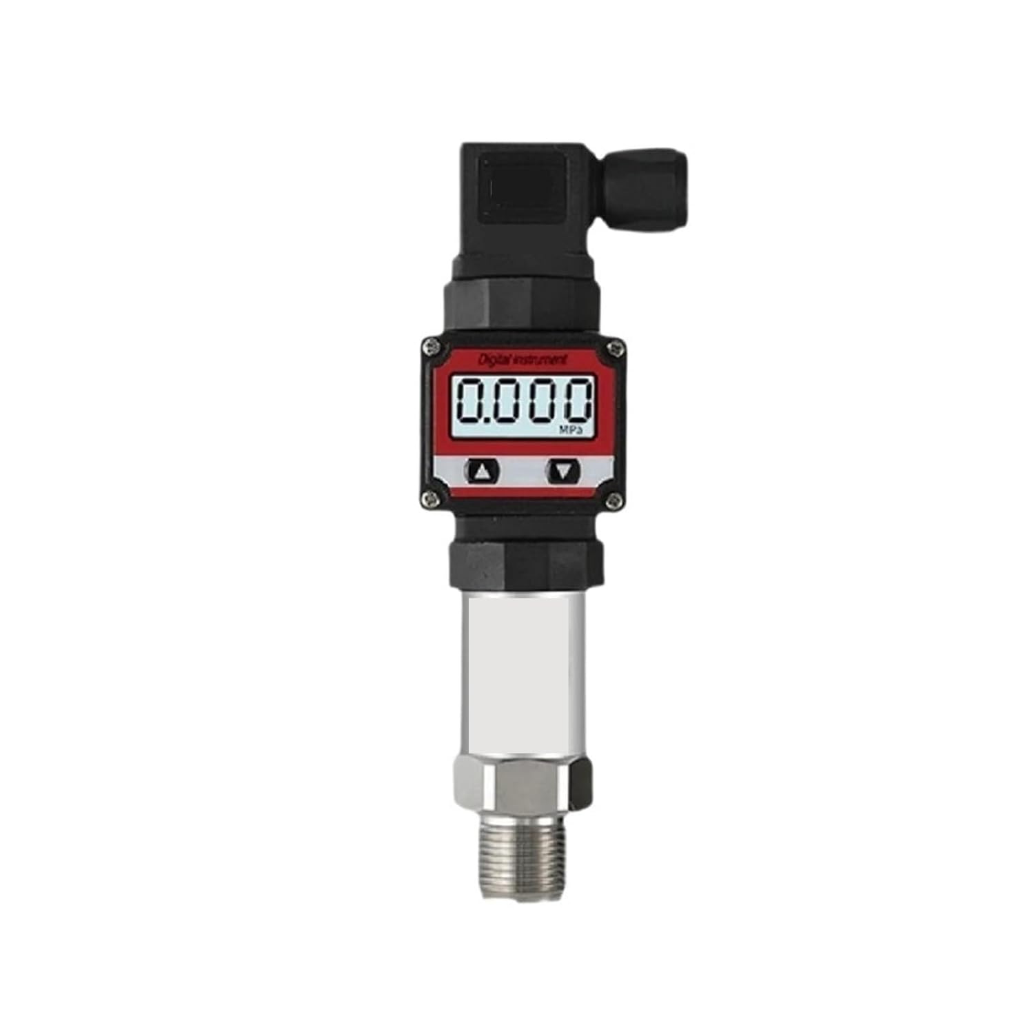 Vacuum Pressure Gauge, LCD Display Pressure Transmitter Digital Sensor 4-250mA for Oil Water Gas Temp Compensation(0～60MPA)