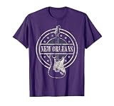 Vintage New Orleans Souvenir Rock and Roll Guitar Player T-Shirt