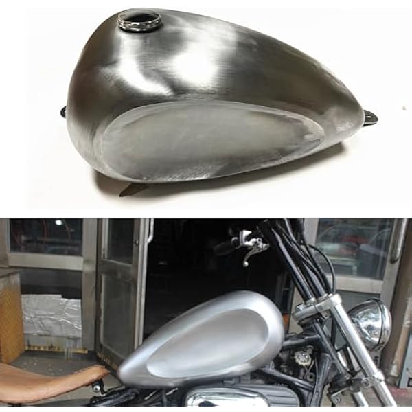 Srebrny zbiornik paliwa motocyklowy 15L dla HONDA Steed 400 600 + korek
