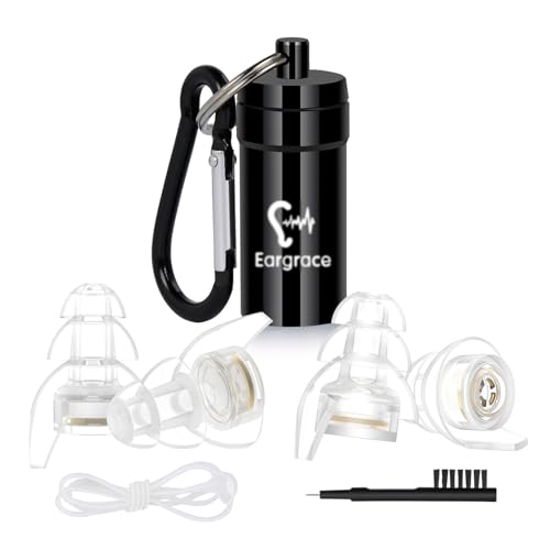Tapones Oidos Concierto, Eargrace 2 Pares De Tapones Para Los Oídos De Músicos Con Reducción De Ruido De Protección Auditiva De Tamaño Pequeño Para Músicos, Dj, Festivales y Eventos Ruidosos(23dB)