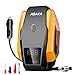 ASAKA Digital Air Compressor Portable Tire Inflator with LED Light, DC 12V Auto Tire Pump for Car, Digital Air Pump for Car Tires, Bicycle, Motorcycle, Balls and Other Inflatables