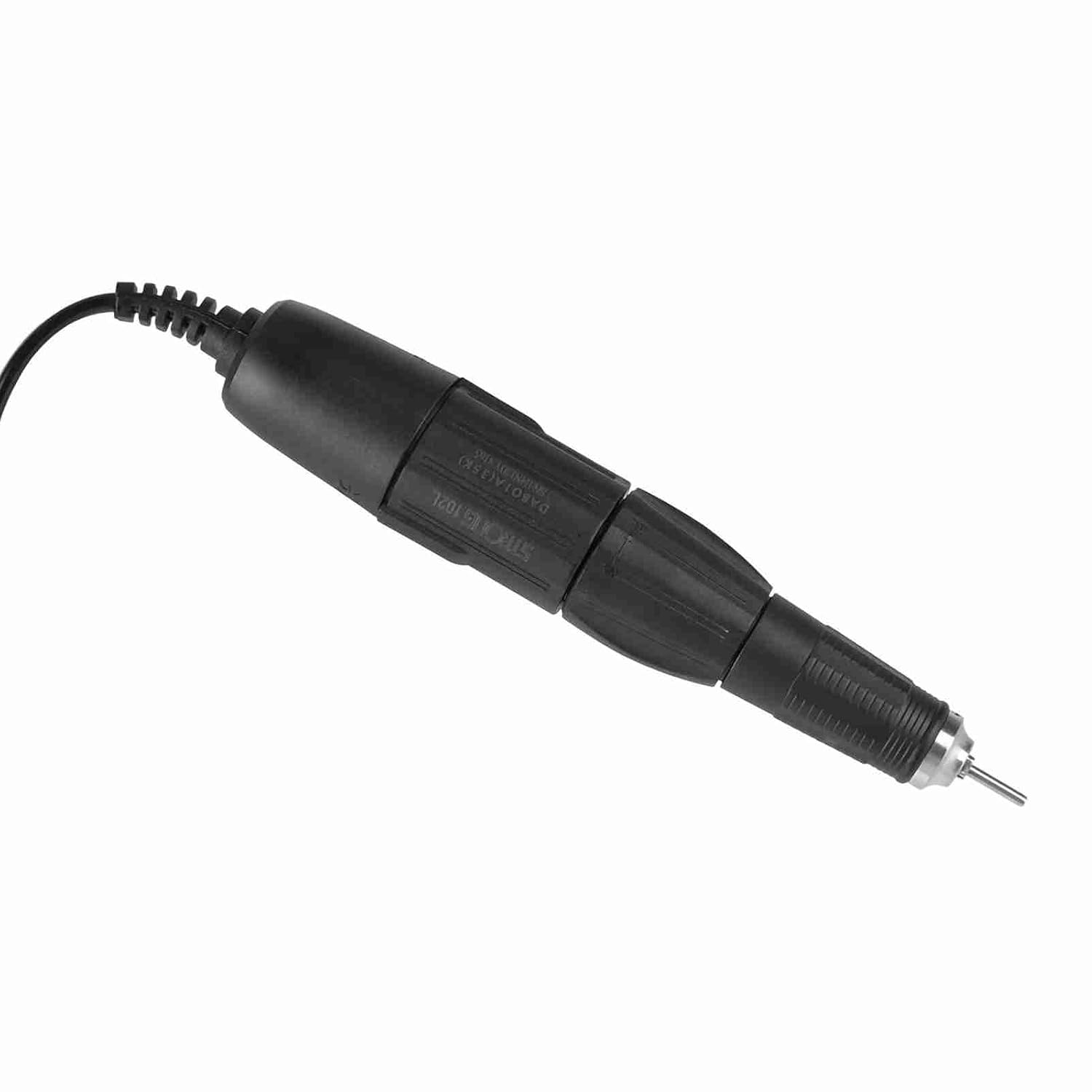 Electric Nail Drill Handle, 2.35mm Stainless Steel Replacement Handpiece for Manicure Machine, with Grinding Heads for and Artificial Nails (Black)