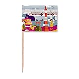 Tamaño: longitud de la bandera: 3,5 cm; ancho de la bandera: 2,5 cm; longitud del palillo de dientes: 6 cm.