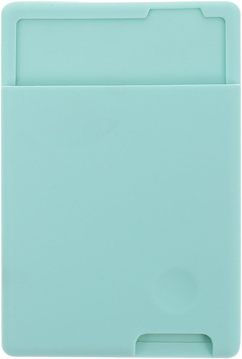 SHINEOFI Silicone Phone Back Wallet Card Holder, Light Green