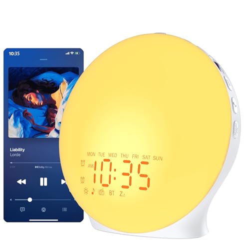 Dreamegg Sunrise Alarm Clock & Sound Machine (Wood)