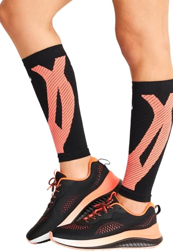 Image of Infinity Leg Calf Compression Sleeve Socks 10-15 mmHg With Moisture Wicking Technology for Men or Women (Unisex) - ELECTRIC
