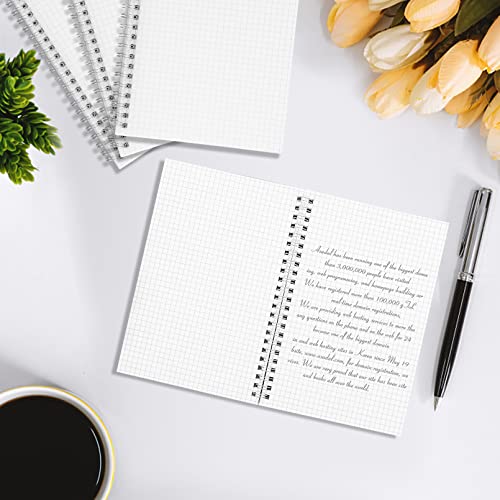 Blcculi 5 Pack Graph Notebook,A5 Graph Paper Notebook Spiral Notebook,Graphing Notebook Journal For School,Office,70 Gsm Graph Ruled Paper,80 Sheets/Notebook,5.7"X 8.3",Waterproof Transparent Cover #TOP3