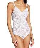 Bali Damen Lace 'N Smooth Firm-Control Lace Body Shaper mit integriertem Bügel-BH, Weiss/opulenter Garten, 75E