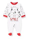 Mangas con diseño de vacas. Chicco Tutina con Apertura entrogamba Juego de Pijama, Color Blanco, 9 Mes Unisex bebé