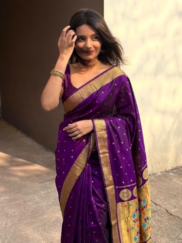 Generic paithani silk saree in pure silk – image 3