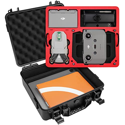 Symik A310-Mm2Dl Dual Layer Waterproof Hard Carrying Case For Dji Mini 2 Se/Mini 2/Mini Se/Mavic Mini 1 Drone/Fly More Combo W/Stock Rc/Smart Controller; Fits Tablet Holder, Landing Pad, Ipad #TOP1