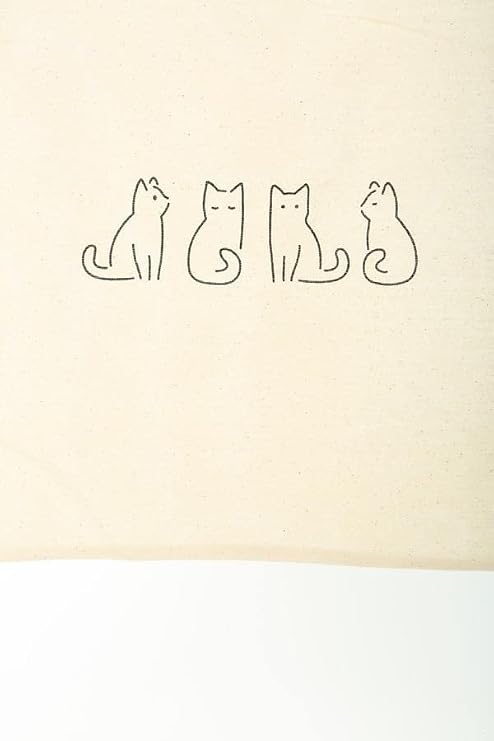 Baghashtag Tiny Cat Printed Raw Cloth Bag