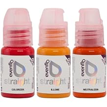 Evenflo Colours - Lip Color Correction 3-Product Tattoo Kit - Natural-Looking Makeup Kit of Microblading Ink to Enhance Lip Color - Lip Tattoo Set with Neutralizer, Illume & Colorizer 0.5 oz Each