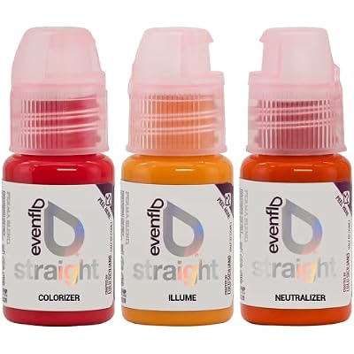 Evenflo Colours - Lip Color Correction 3-Product Tattoo Kit - Natural-Looking Makeup Kit of Microblading Ink to Enhance Lip Color - Lip Tattoo Set with Neutralizer, Illume & Colorizer 0.5 oz Each