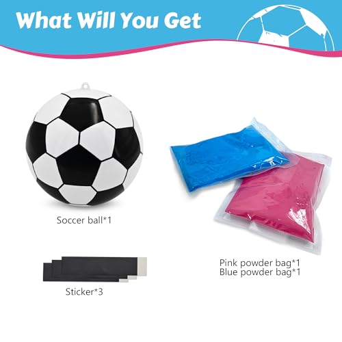 FIEKEICC Gender Reveal Soccer Ball Powder Kit 1blue&1pink Crazy Gender Reveal Ideas Exploding Soccer Balls Kit Gender Reveal Soccer Balls Kit Party Baby Shower Supplies for Boy or Girl Reveals by FIEKEICC - Image 3