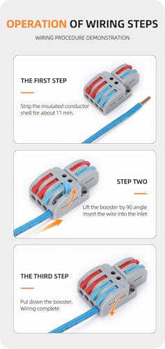 Image of ZIVIK 2 In 4 Out Wire Connector Jointer, Push In Electrical Connectors, Lever Connectors Nuts, Assorted Conductors, Compact Lever Cable Connectors,Plug-in Connector 2-in 4-out (10, 2 In 4 Out)
