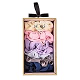 Scunci by Conair 10pk Scrunchie Box - hair ties - teen girl gifts trendy stuff - hair elastics - hair accessories for girls and women - Valentine gift for her - Assorted Colors