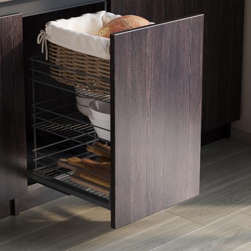 Emuca - Carrello Estraibile Titane Fissaggio Inferiore, Chiusura Softt, Per Moduli Di Cucina Di 400Mm, Acciaio, Grigio Antracite - 7
