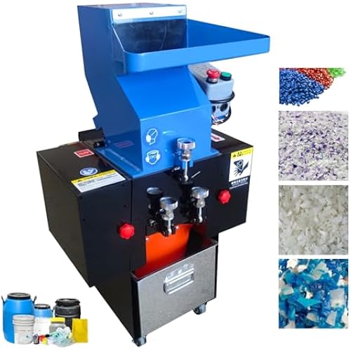 Electric Plastic Granulator Shredder Machine Industrial Crusher Machine 2.2KW 50-100KG/H for Recycling Bottle Rubber Wood Waste Nylon Single-phase 220V
