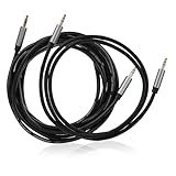 FUNNETOYU 2 pièces Câble Audio Jack Stéréo Cuivre sans Oxygène Lot de Cordons Auxiliaires pour Casque Haut parleurs et Autoradio