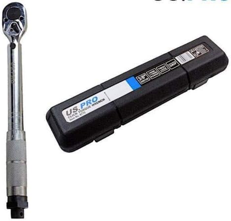 U.S PRO 3/8" Drive Click Torque Wrench 19-110 NM / 8-80 ft/lbs 6770