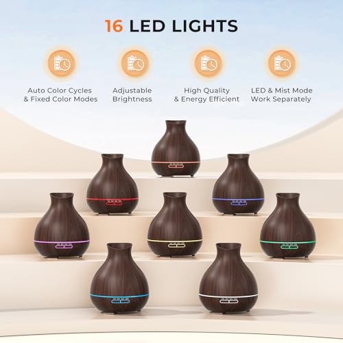 BZseed Aromatherapy Essential Oil Diffusers,2 PCS 550ml High Mist Output Humidifiers for Large Room, Home, Waterless Auto-Off, 7 Color LED Lights Cool Mist Humidifier Ultrasonic Diffusers by BZseed - Used condition - Image 5
