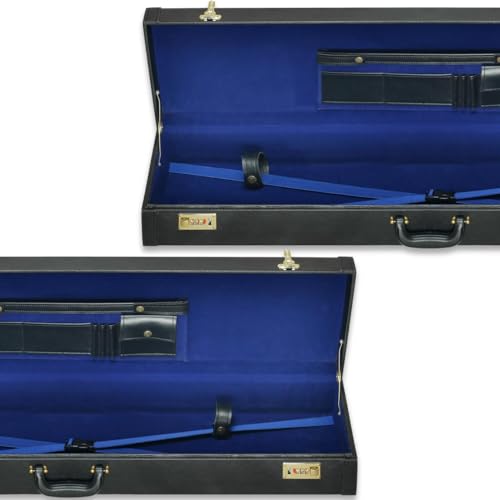 Hard Sword Carry Case 39 Inch – Black Faux Leather Presentation Briefcase with Blue Velvet Interior, Dual Combination Locks, Plain Design by JEVVY CRAFTS - Used condition - US$207.89