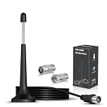 Bingfu DAB DAB+ FM Radio Antenna Aerial Telescopic FM Aerial Rod with 3Meter Extension Cable & Magnetic Base for Portable Radio Tuner Stereo HiFi Receiver AV Receiver