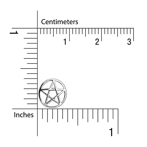 WithLoveSilver 925 Sterling Silver Star Round Pentacle Stud Earrings - Perfect for Womens Jewelry4