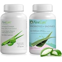 AloeCure Aloe Digestion Pack - 2 Pieces - Aloe Vera Capsules 1btlx60caps, Probiotics 1btl