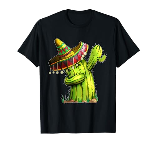 Fiesta Cactus Vestito Messicano Per Le Vacanze Cinco De Mayo Maglietta