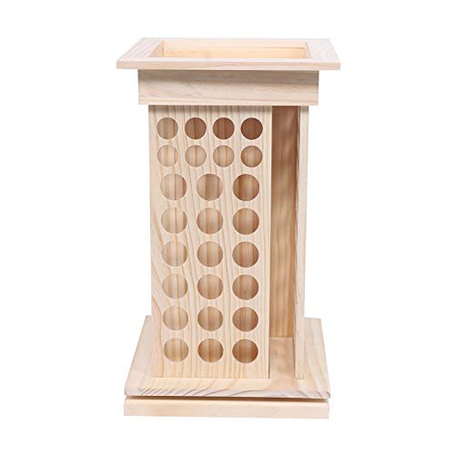 Wooden 8-Tier Rotating Oil Display Rack