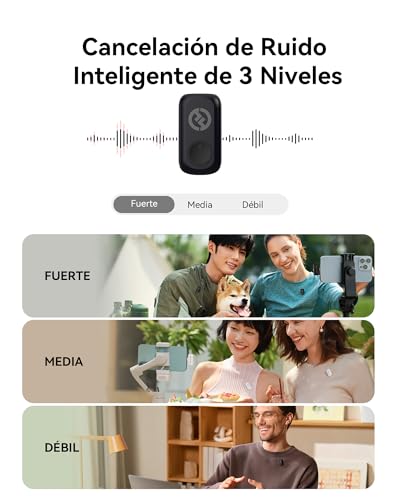 Miniatura 3 de Hollyland Lark A1 Duo - Mini Micrófono Inalámbrico Para Iphone 15 16 Y Android 2 Tx Usb-C Rx Estuche De Carga , Micrófono Magnético Para Youtube, Tiktok, Podcasts Y Entrevistas Negro