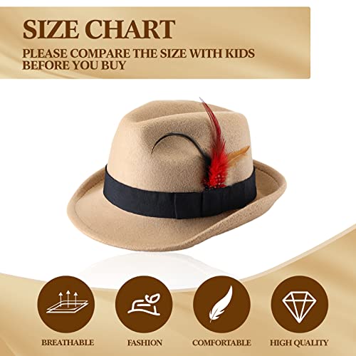 Xtinmee 6 Pcs Fedora Hats For Men Wide Brim Jazz Hat With Feather Panama Hats 1920S Hat Casual Bowler Hat For Women Costume, 6 Colors #TOP2
